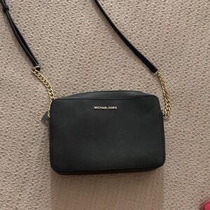 Michael Kors Black and Gold Crossbody Bag
